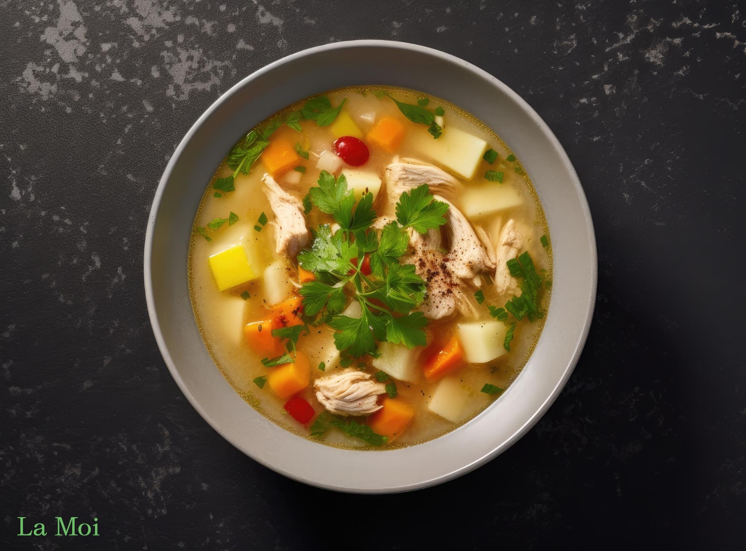 Soup ức gà ru củ rất giàu dinh dưỡng